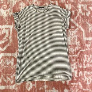 Blue and White pin stripe, T-Shirt dress